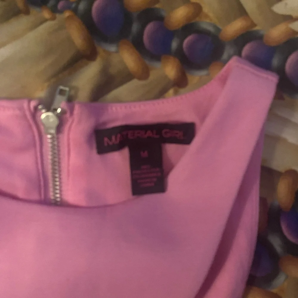 Material Girl One Shoulder Pink Dress - Picture 3 of 3